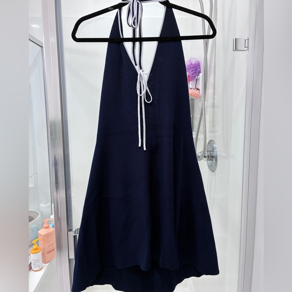 Wild Fable Navy and White Textured Garment